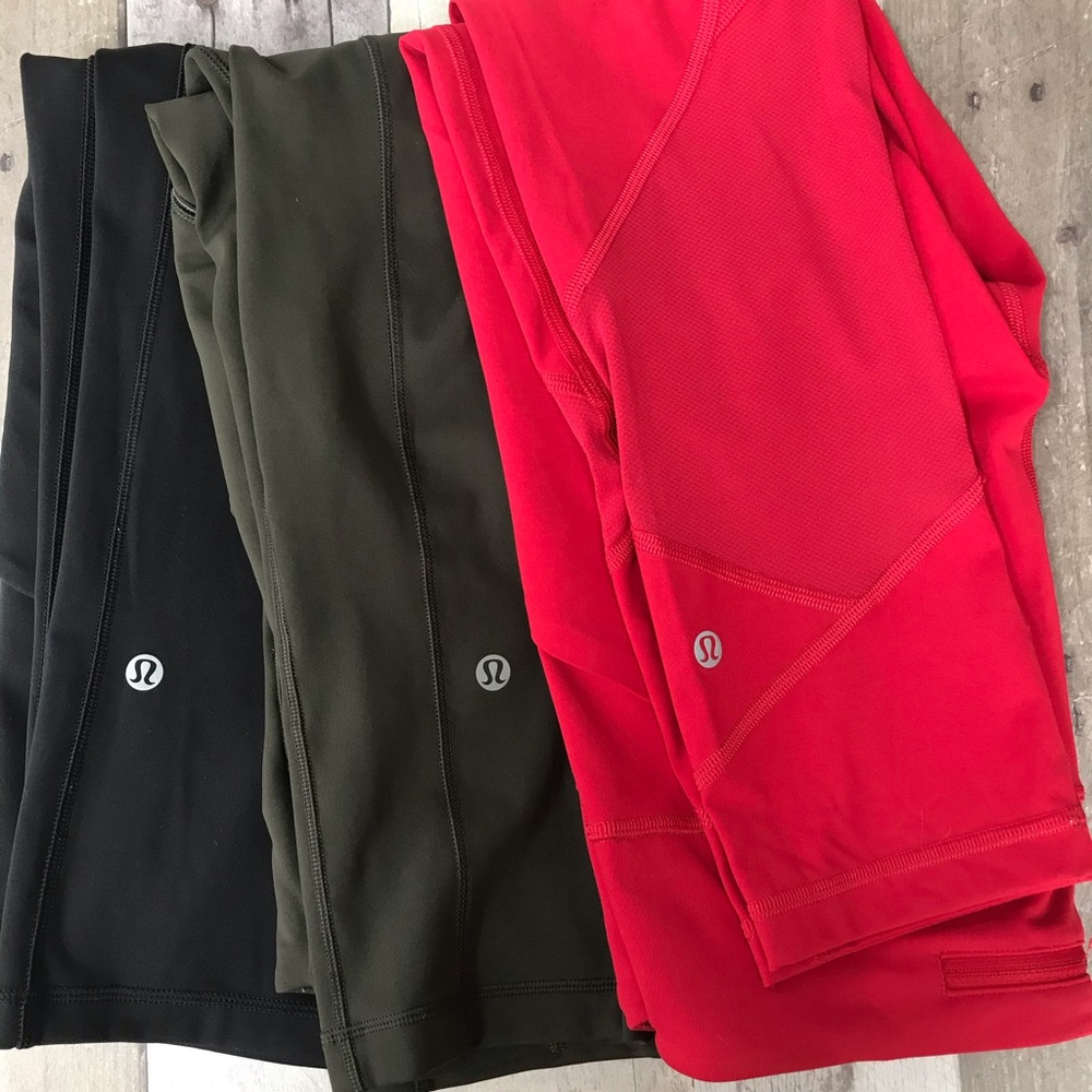 Three Pair lululemon Capri Leggings Size 4